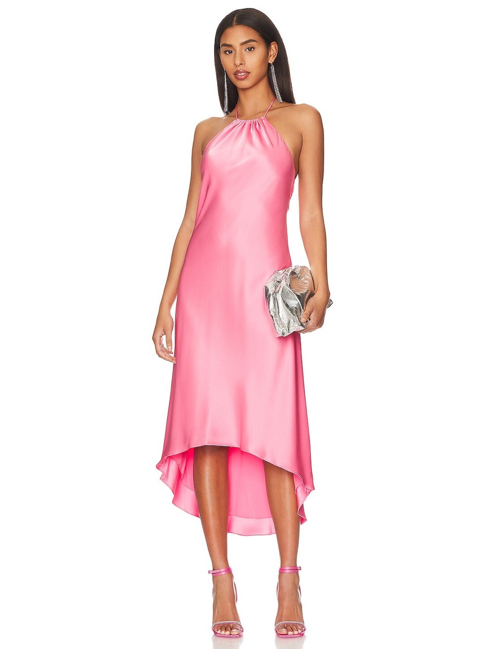 Alice + Olivia Rayni Halter Midi Dress